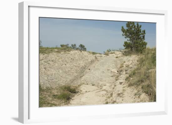Wagon Ruts of the Oregon Trail Near Guernsey, Wyoming-null-Framed Photographic Print