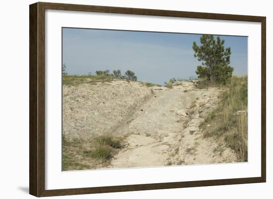 Wagon Ruts of the Oregon Trail Near Guernsey, Wyoming-null-Framed Photographic Print