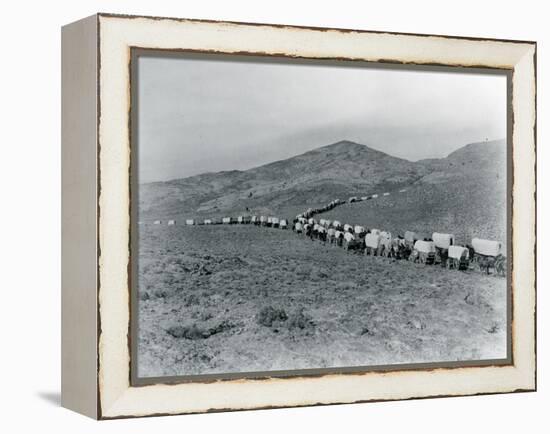 Wagon Train - Oregon Trail Wagon Train Reenactment, 1935-Ashael Curtis-Framed Premier Image Canvas