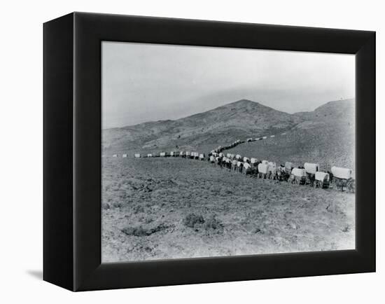 Wagon Train - Oregon Trail Wagon Train Reenactment, 1935-Ashael Curtis-Framed Premier Image Canvas