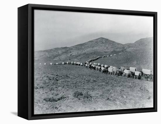 Wagon Train - Oregon Trail Wagon Train Reenactment, 1935-Ashael Curtis-Framed Premier Image Canvas