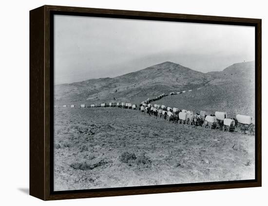 Wagon Train - Oregon Trail Wagon Train Reenactment, 1935-Ashael Curtis-Framed Premier Image Canvas