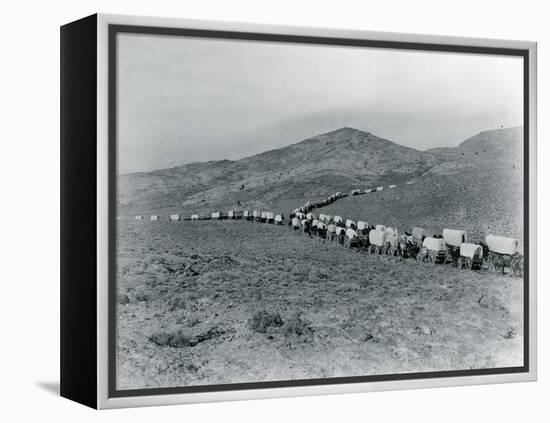 Wagon Train - Oregon Trail Wagon Train Reenactment, 1935-Ashael Curtis-Framed Premier Image Canvas