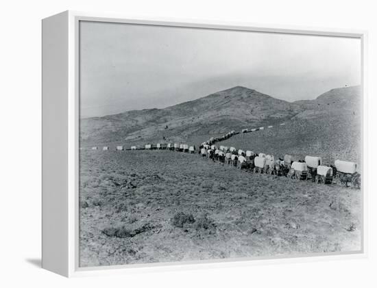 Wagon Train - Oregon Trail Wagon Train Reenactment, 1935-Ashael Curtis-Framed Premier Image Canvas