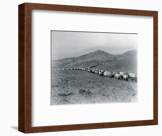 Wagon Train - Oregon Trail Wagon Train Reenactment, 1935-Ashael Curtis-Framed Premium Giclee Print