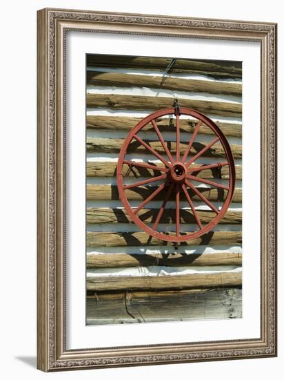 Wagon Wheel, Dahlonega, Georgia-Natalie Tepper-Framed Photo