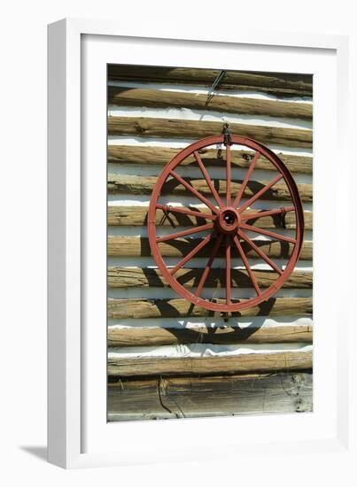 Wagon Wheel, Dahlonega, Georgia-Natalie Tepper-Framed Photo