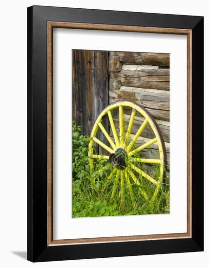 Wagon Wheel in Old Gold Town Barkersville, British Columbia, Canada-Michael DeFreitas-Framed Photographic Print