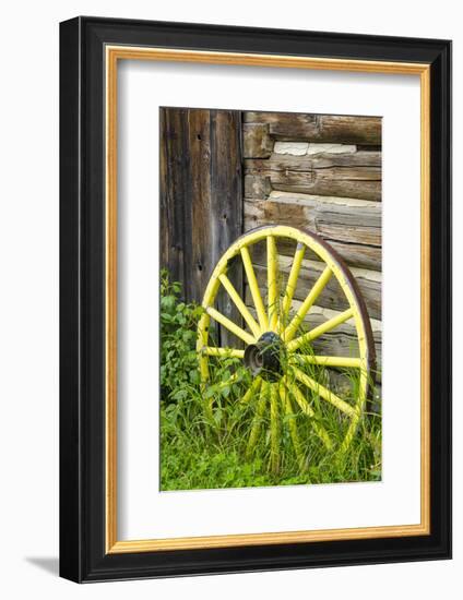 Wagon Wheel in Old Gold Town Barkersville, British Columbia, Canada-Michael DeFreitas-Framed Photographic Print