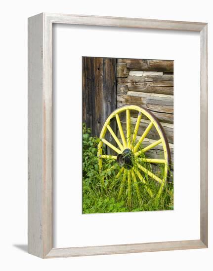 Wagon Wheel in Old Gold Town Barkersville, British Columbia, Canada-Michael DeFreitas-Framed Photographic Print