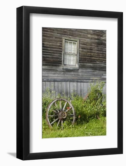 Wagon Wheel in Old Gold Town Barkersville, British Columbia, Canada-Michael DeFreitas-Framed Photographic Print