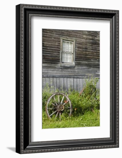 Wagon Wheel in Old Gold Town Barkersville, British Columbia, Canada-Michael DeFreitas-Framed Photographic Print