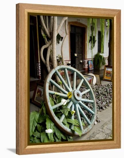Wagon Wheel, La Posada De Don Rodrigo Hotel, Antigua, Guatemala-Bill Bachmann-Framed Premier Image Canvas