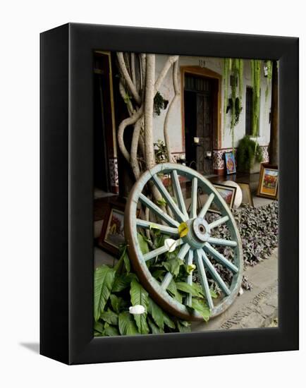 Wagon Wheel, La Posada De Don Rodrigo Hotel, Antigua, Guatemala-Bill Bachmann-Framed Premier Image Canvas