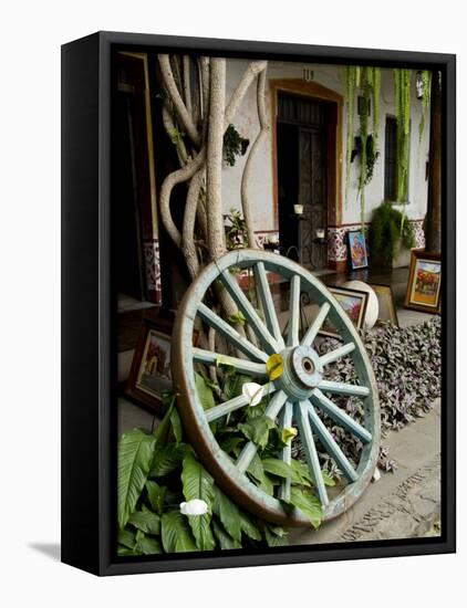 Wagon Wheel, La Posada De Don Rodrigo Hotel, Antigua, Guatemala-Bill Bachmann-Framed Premier Image Canvas