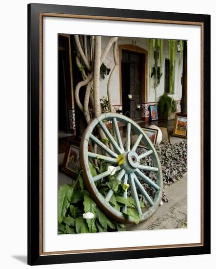 Wagon Wheel, La Posada De Don Rodrigo Hotel, Antigua, Guatemala-Bill Bachmann-Framed Photographic Print