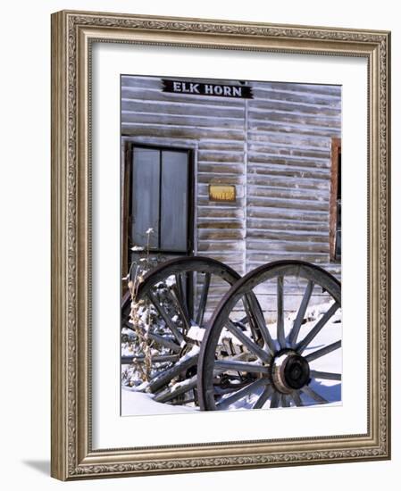 Wagon Wheels at Elkhorn Ghost Town, Montana, USA-Chuck Haney-Framed Photographic Print