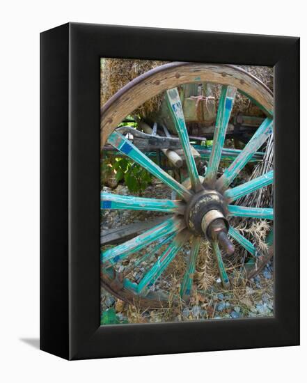 Wagon Wheels in Colorful Blues, Turkey-Darrell Gulin-Framed Premier Image Canvas