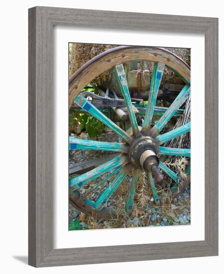 Wagon Wheels in Colorful Blues, Turkey-Darrell Gulin-Framed Photographic Print