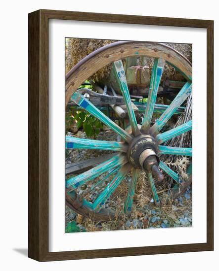 Wagon Wheels in Colorful Blues, Turkey-Darrell Gulin-Framed Photographic Print