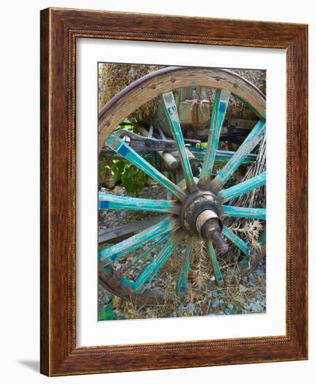 Wagon Wheels in Colorful Blues, Turkey-Darrell Gulin-Framed Photographic Print