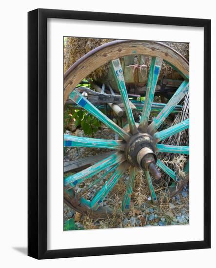 Wagon Wheels in Colorful Blues, Turkey-Darrell Gulin-Framed Photographic Print