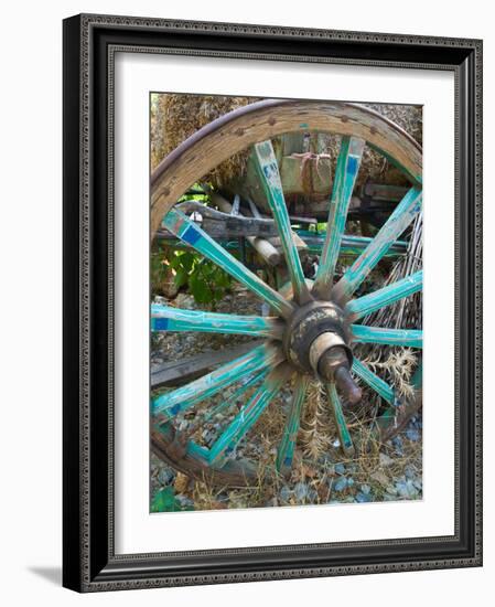 Wagon Wheels in Colorful Blues, Turkey-Darrell Gulin-Framed Photographic Print