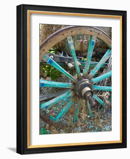 Wagon Wheels in Colorful Blues, Turkey-Darrell Gulin-Framed Photographic Print