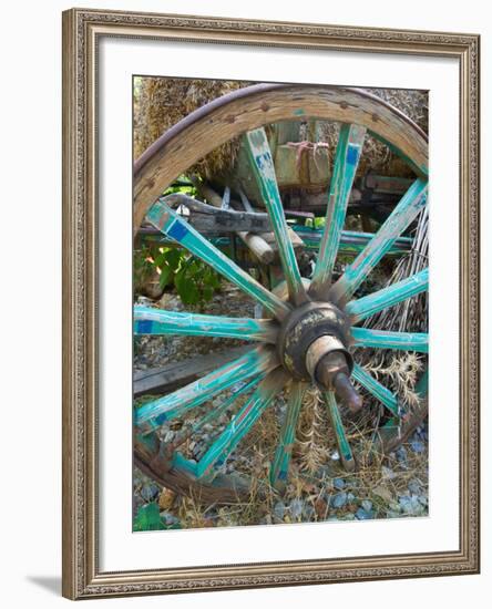 Wagon Wheels in Colorful Blues, Turkey-Darrell Gulin-Framed Photographic Print