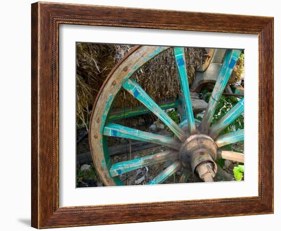 Wagon Wheels in Colorful Blues, Turkey-Darrell Gulin-Framed Photographic Print