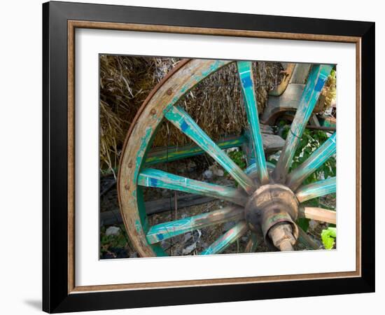 Wagon Wheels in Colorful Blues, Turkey-Darrell Gulin-Framed Photographic Print