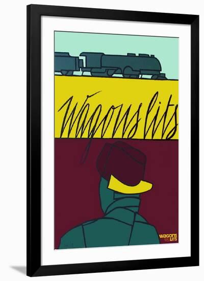 Wagons-IIts-Valério Adami-Framed Serigraph