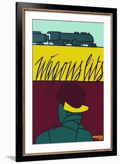 Wagons-IIts-Valério Adami-Framed Serigraph