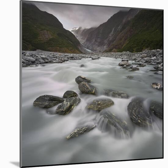 Waiho River, Franz Josef Glacier, West Country National Park, West Coast, South Island, New Zealand-Rainer Mirau-Mounted Photographic Print