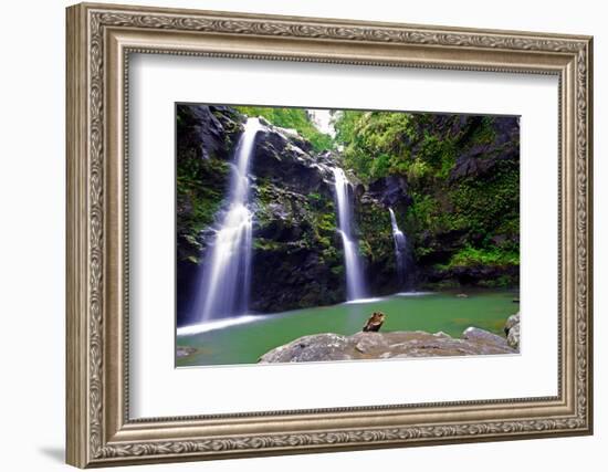 Waikamoi Falls On The Road To Hana-George Oze-Framed Photographic Print