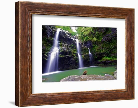 Waikamoi Falls On The Road To Hana-George Oze-Framed Photographic Print