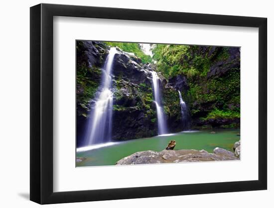 Waikamoi Falls On The Road To Hana-George Oze-Framed Photographic Print