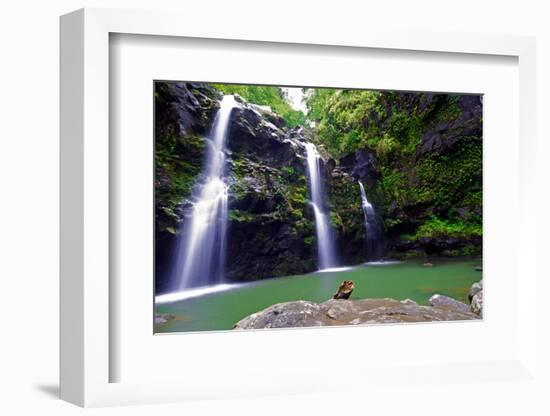 Waikamoi Falls On The Road To Hana-George Oze-Framed Photographic Print