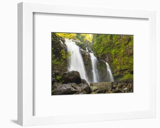 Waikani Falls, Hana Highway near Hana, East Maui, Hawaii, USA-Stuart Westmorland-Framed Photographic Print