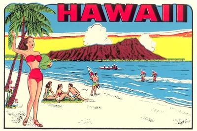 Vintage Art Hawaii Postcards - Waikiki