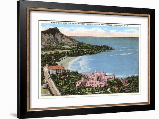 Waikiki Beach, Honolulu, Hawaii-null-Framed Art Print