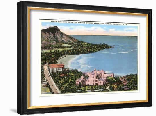 Waikiki Beach, Honolulu, Hawaii-null-Framed Art Print