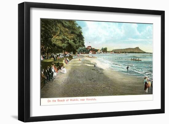 Waikiki Beach, Honolulu, Hawaii-null-Framed Art Print