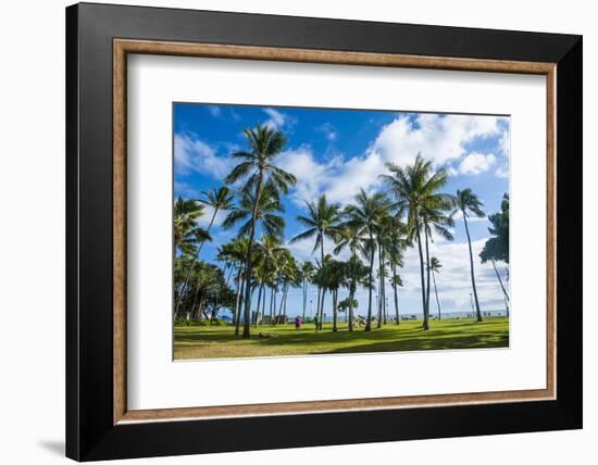 Waikiki Beach, Oahau, Hawaii, United States of America, Pacific-Michael-Framed Photographic Print