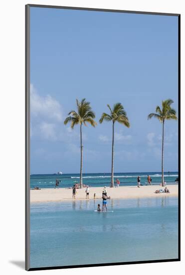 Waikiki Beach, Waikiki, Honolulu, Oahu, Hawaii, United States of America, Pacific-Michael DeFreitas-Mounted Photographic Print