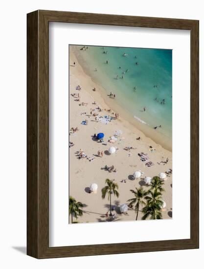 Waikiki Beach, Waikiki, Honolulu, Oahu, Hawaii-Michael DeFreitas-Framed Photographic Print