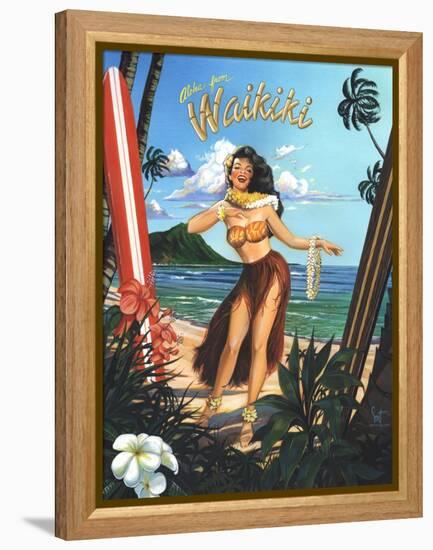 Waikiki Girl-Scott Westmoreland-Framed Stretched Canvas