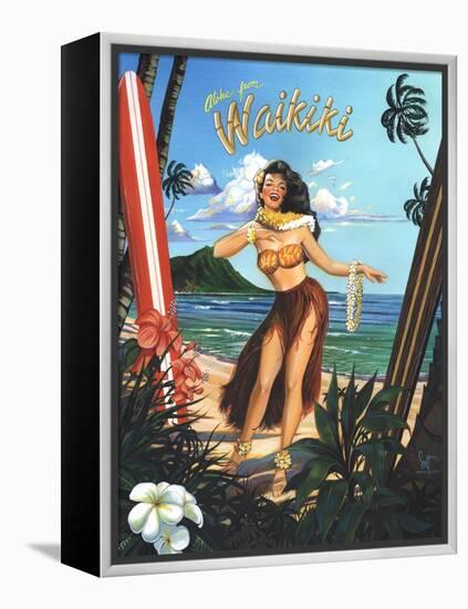 Waikiki Girl-Scott Westmoreland-Framed Stretched Canvas