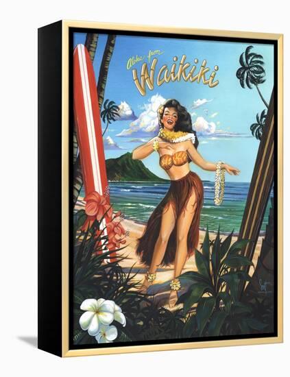 Waikiki Girl-Scott Westmoreland-Framed Stretched Canvas