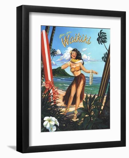 Waikiki Girl-Scott Westmoreland-Framed Premium Giclee Print